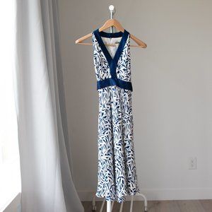 Ann Taylor Old Money Petites Size 2 Navy and White Dress